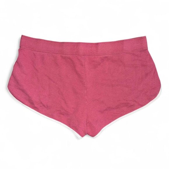 Abercrombie & Fitch Maroon Micro Mini Athletic Sweat Shorts y2k 2000's Style L - Picture 2 of 7